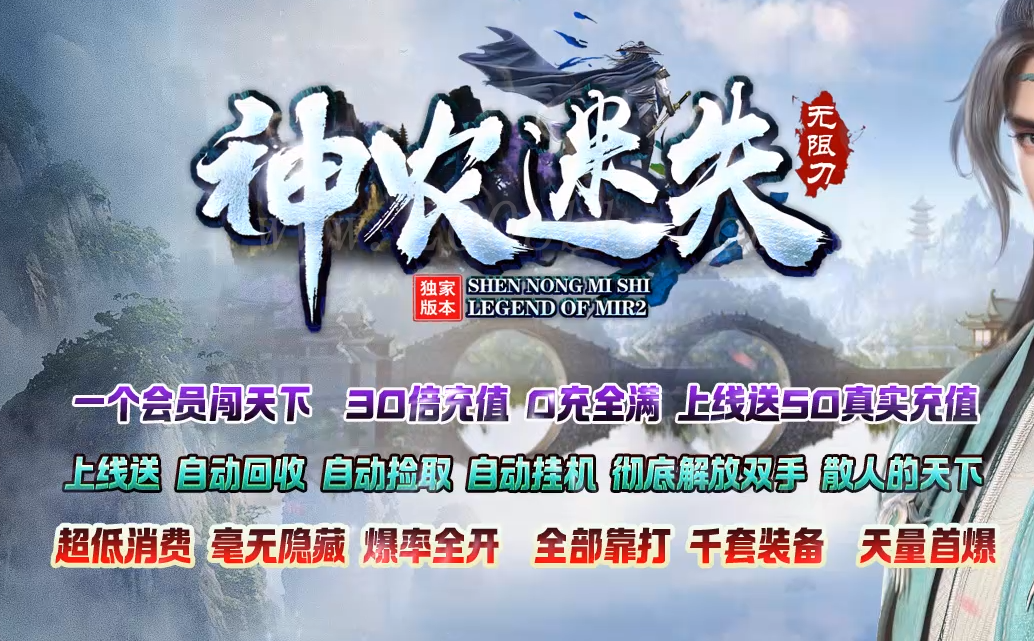 1月神农迷失无限刀激情单职业传奇版本库-带假人光柱-自动回收-GOM - GOM