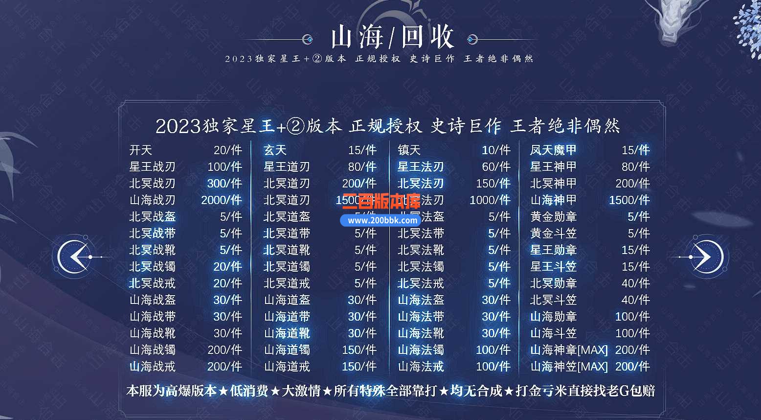4月180山海合击星王+2-传奇服务端-带假人-带时装-高级回收-绝对好货-功能超多-BLUE - BLUE